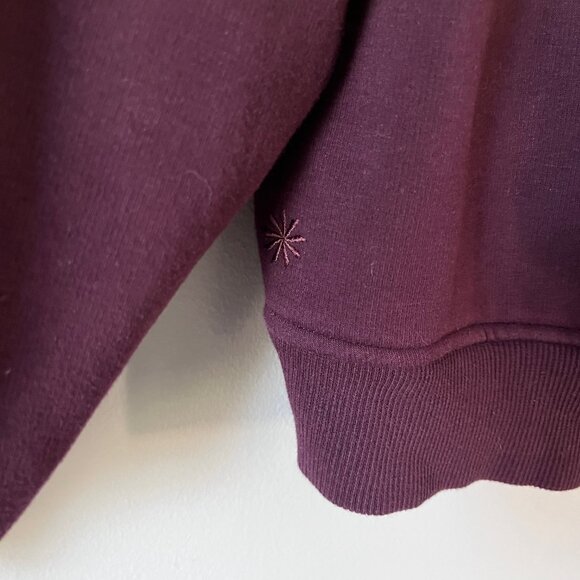 ATHLETA COZY KARMA HOODIE SWEATSHIRT MAROON MEDIUM EUC - Picture 9 of 9
